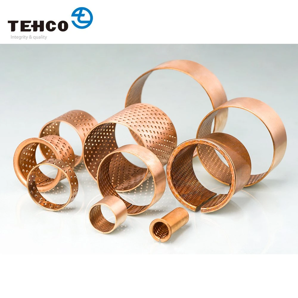 FB090 CuSn8P Bronze Bearing Wrapped Bronze Bushing Oilless Sliding Sleeve Bronze Bearing Made of Copper Alloy With Diamond Oil Sockets for Agriculture Machine.