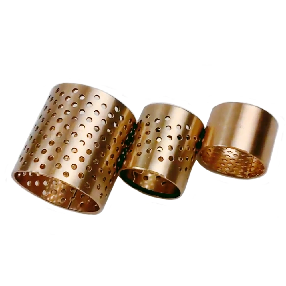 FB090 CuSn8P Bronze Bearing Wrapped Bronze Bushing Oilless Sliding Sleeve Bronze Bearing Made of Copper Alloy With Diamond Oil Sockets for Agriculture Machine.